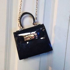 Mini Crossbody purse in Black & Gold color